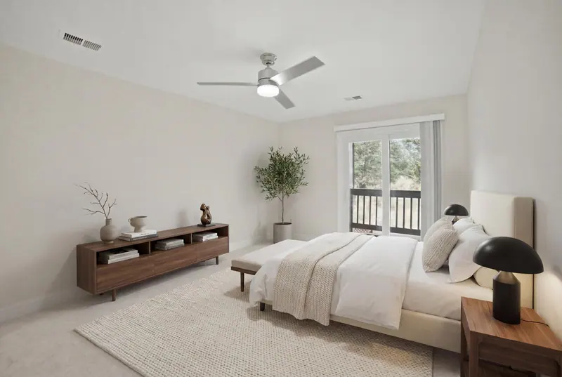 Bedroom after virtual staging, Alexandria, VA