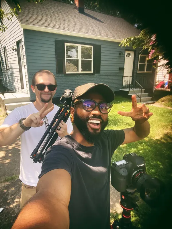 CJ and Ben of EastBlue Media on a shoot
