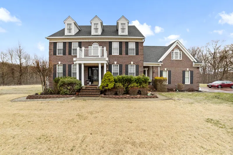 Brick colonial exterior on a large lot in Catonsville, MD