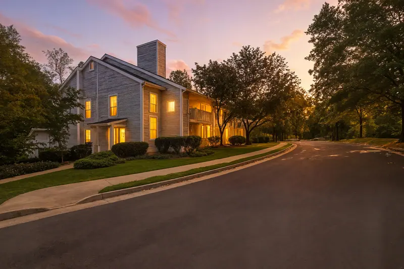 Condo building at twilight in Woodbridge, VA