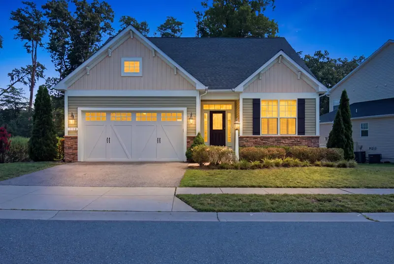 Craftsman-style home at twilight in Severn, MD