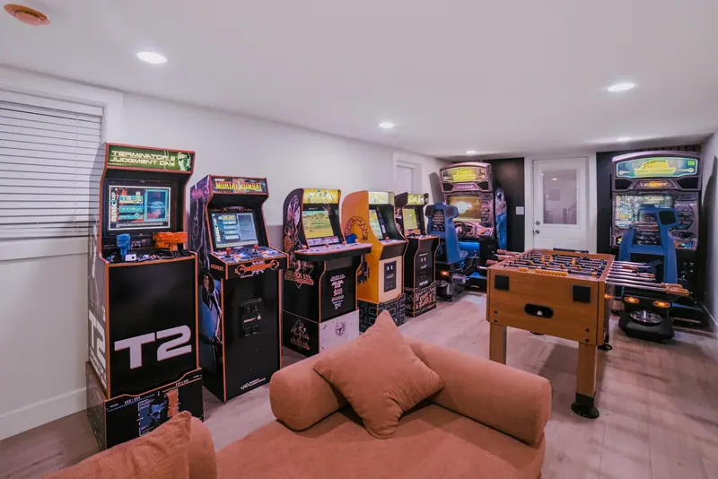 Game room with arcade machines in Culpeper, VA