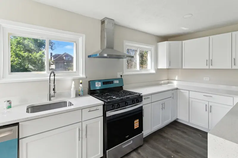 Renovated white kitchen in Baltimore, MD