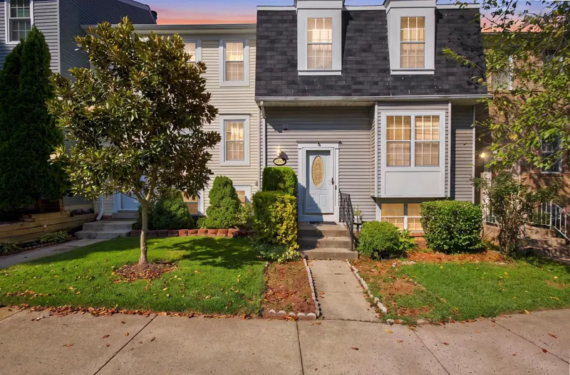 Townhome at twilight in Germantown, MD